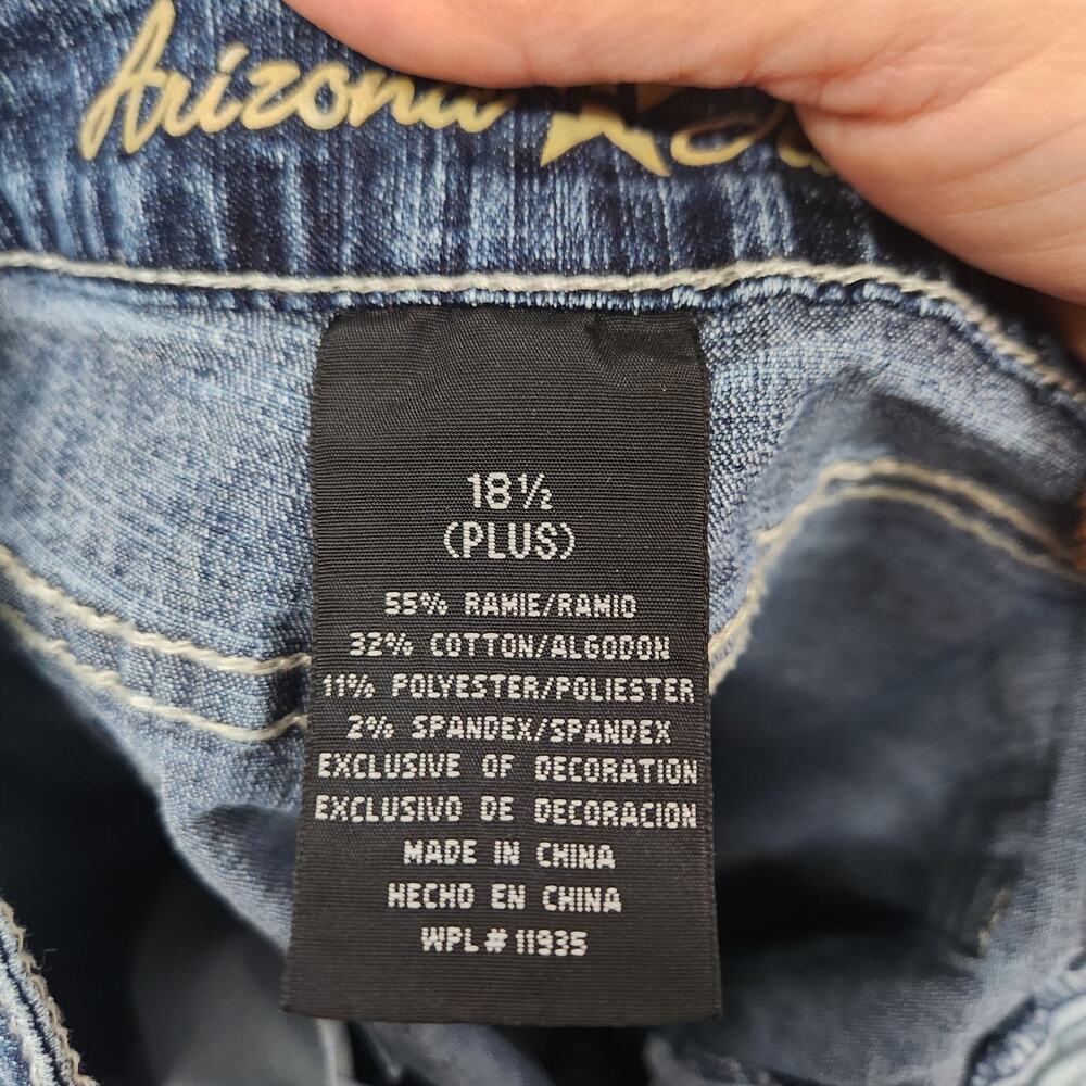 Arizona Jeans Distressed Y2K Flare Floral Embroidery READ SIZE 10/12 Girls 18.5 - Picture 12 of 12